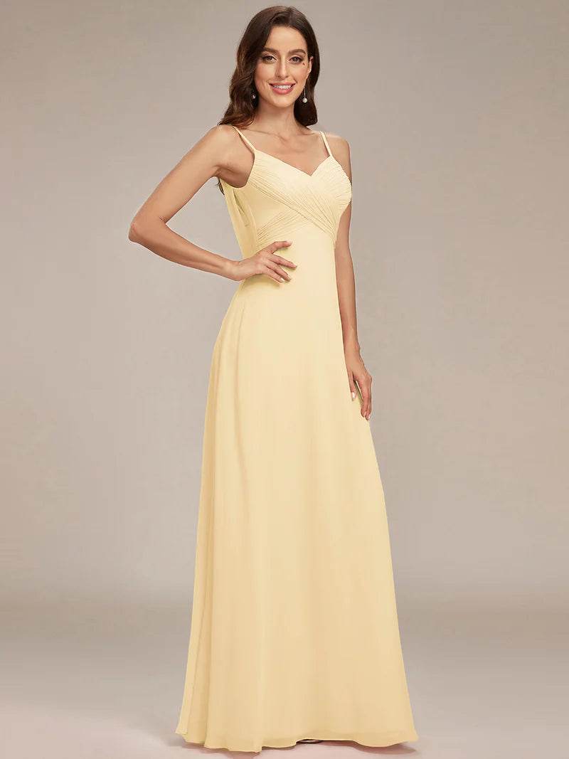 Sleeveless A-Line Evening Dress – Elegant Formal Gown for Special Occasions - Biamonde